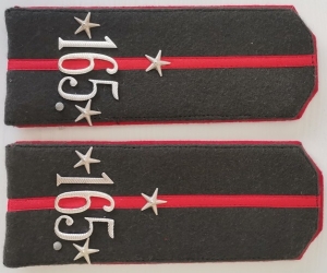 Shoulder straps of a lieutenant of the 165th infantry regiment  Russian Imperial Army